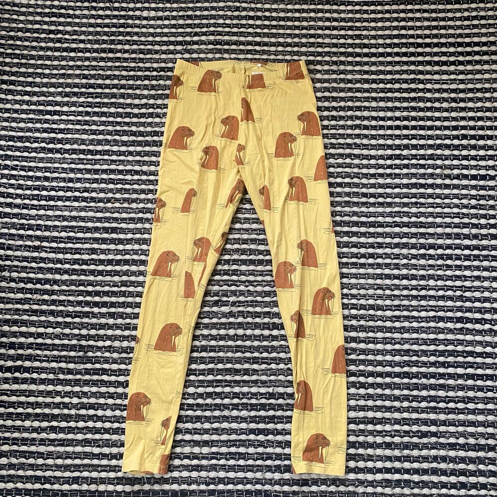 🌿Mini Boden Kids Wallrus Yellow Leggings 10/11Y